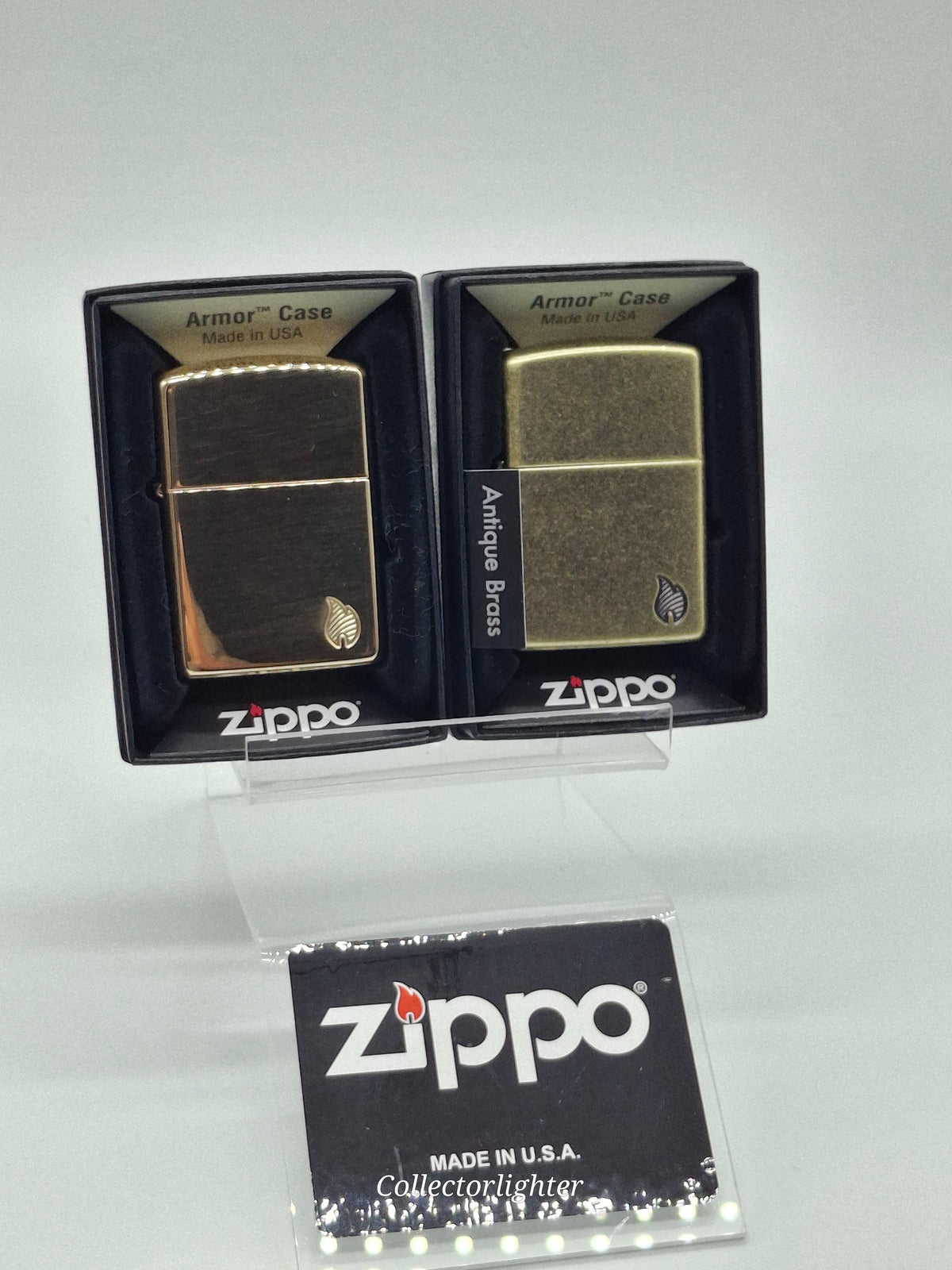 Zippo Single Vehicle Display 2000458 mit zwei einzeln verpackten Feuerzeugen als Anwendungsbeispiel, Feuerzeuge nicht enthalten